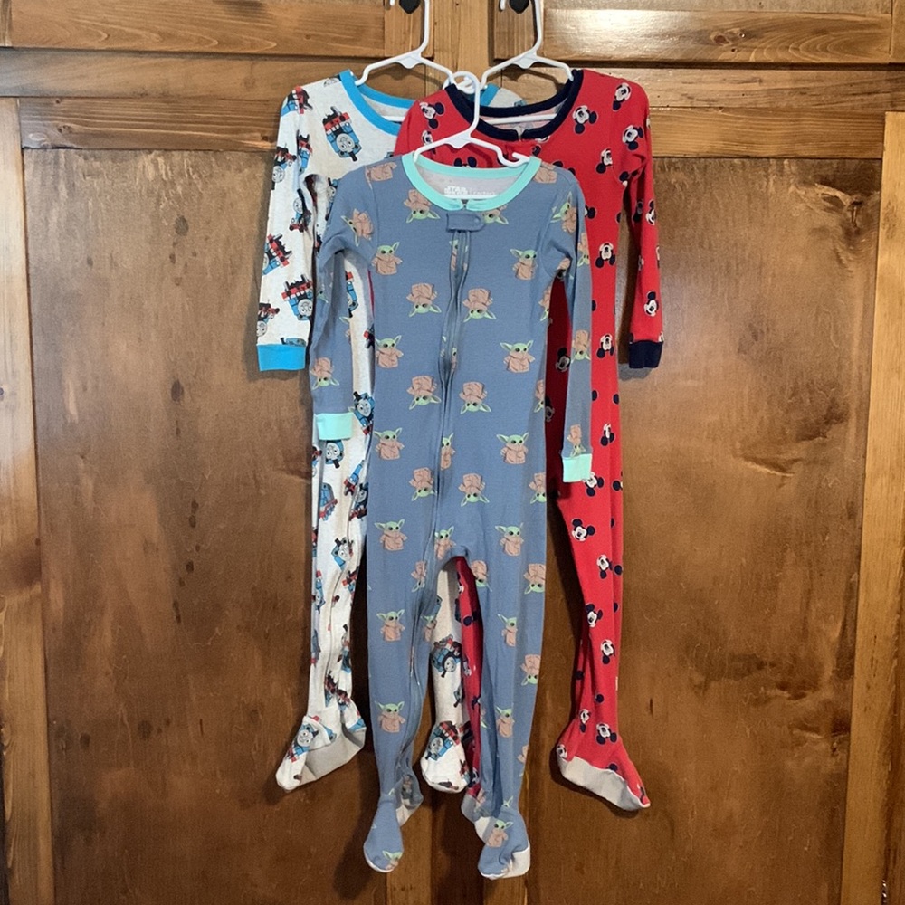 Carter’s Snug Fit Cotton Sleepers - SIZE 5t - SET OF 3 - EUC